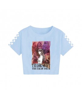 Taylor Swift Kid's 120-160 Top Taylor Swift The Eras Tour Printed Casual Short Sleeve T-Shirt