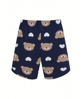 Heart Cotton Pajamas Set Shorts Boys Homewear 