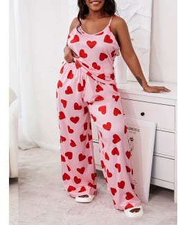 Womens Plus Two Piece Plus Size Summer Pajama 