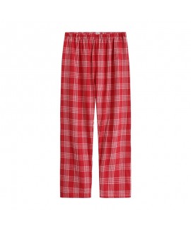 Unbranded Pure Cotton Women's Home Sleep Pants, All Cotton Brushed Plaid Solid Home Long Pants