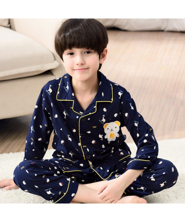 long sleeved cartoon boys pajama sets for spring 100 cotton soft pj set ...