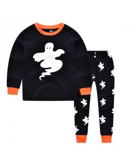 long-sleeved printed Halloween luminous ghost chil...