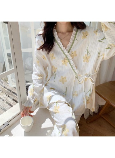 confinement long-sleeved thin section breastfeeding pregnant Women's pajamas