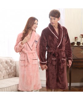 Thickened coral velvet pajamas and robe sets comfy...