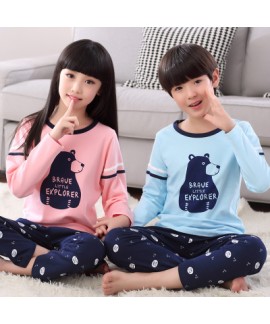 Parent-child autumn models cotton family of three long-sleeved mother and daughter home service