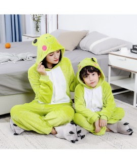 Winter Cartoon parent-child family one-piece frog ...