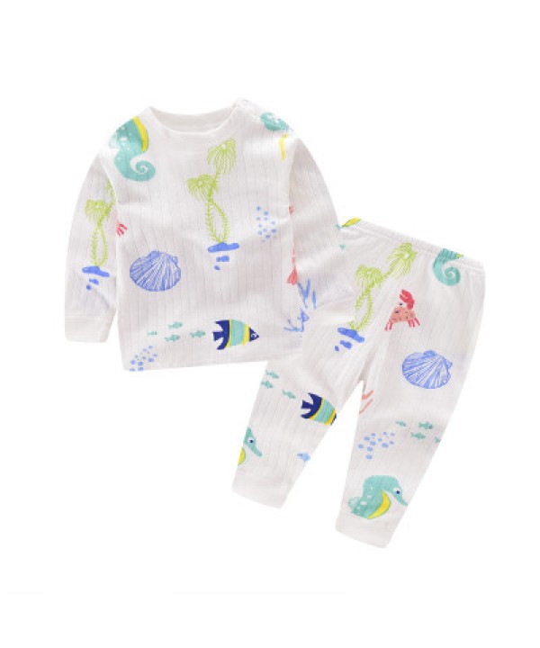 Cheap babies underwear set for spring comfy children's warm pajama sets