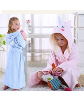 Children's cotton unicorn nightgrown towel autumn ...