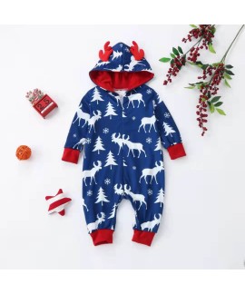 Printed reindeer family suit Christmas home clothes