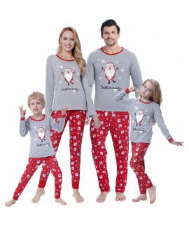 Christmas womens snowman printed parent-child suit