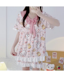 Hello Kitty Pajamas Women's New Short Sleeve Shorts Student sleepwear sets