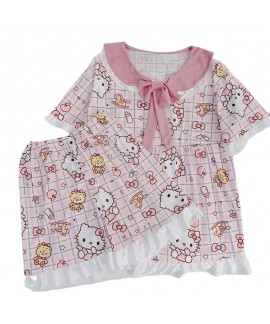 Hello Kitty Pajamas Women's New Short Sleeve Shorts Student sleepwear sets