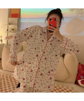 hellokitty pajamas women's long-sleeved sweet and cute student two-piece cotton sleepwear sets