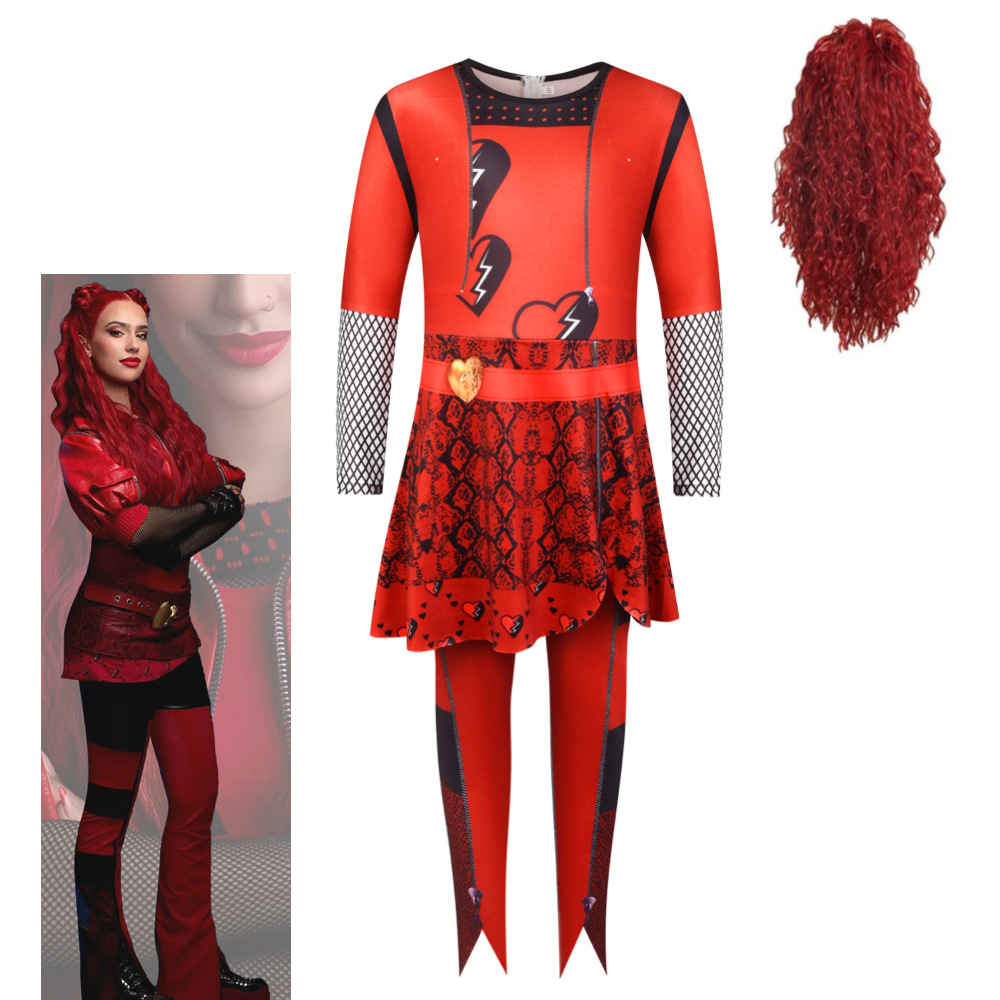 Descendants 4 Bodysuit Halloween Cosplay Costume Performance Outfit QZ05