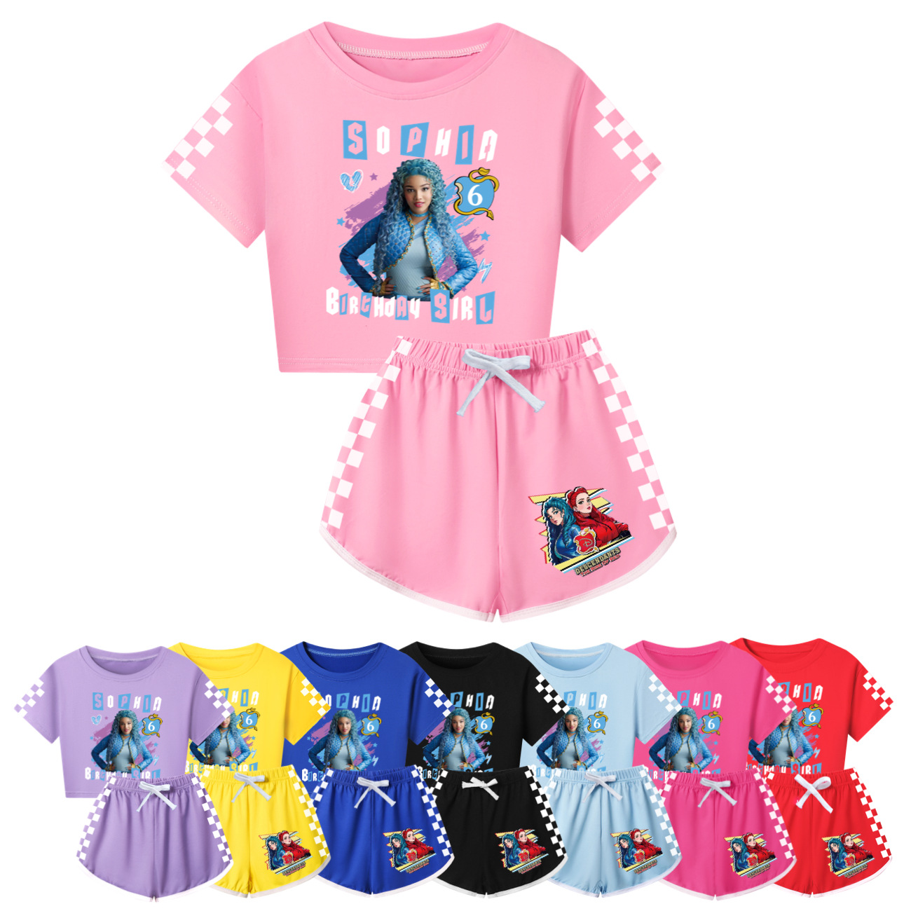 Descendants 4 Parent-Child Short Sleeve Top & Shorts Set | Adult & Kids Sizes