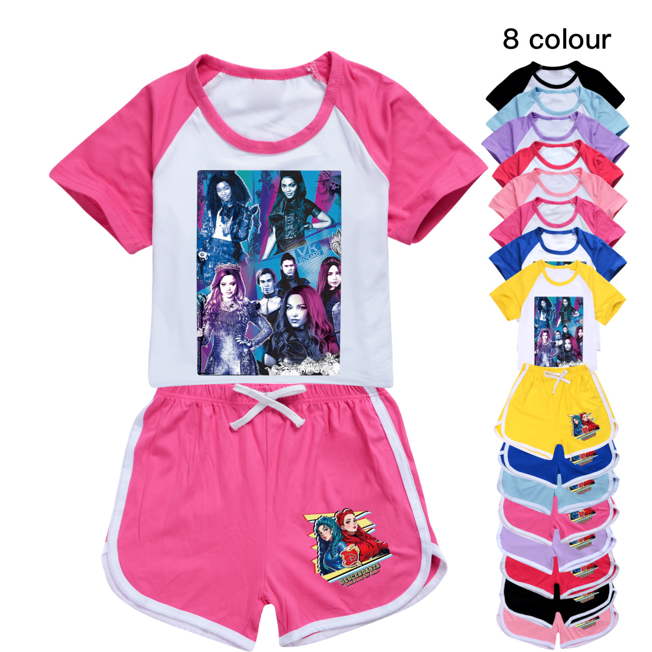 Descendants 4 Kids' Summer Sports Set - T-Shirt & Shorts, Sizes 100-170