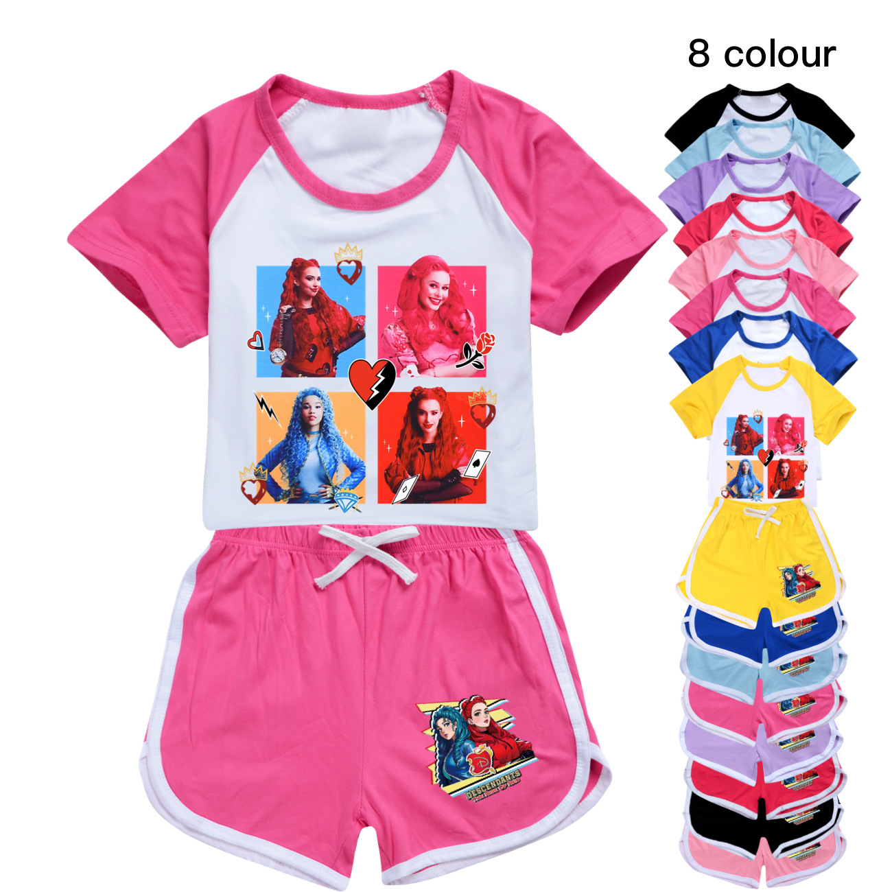 Descendants 4 Children's Summer Short Sleeve and Shorts Active Set