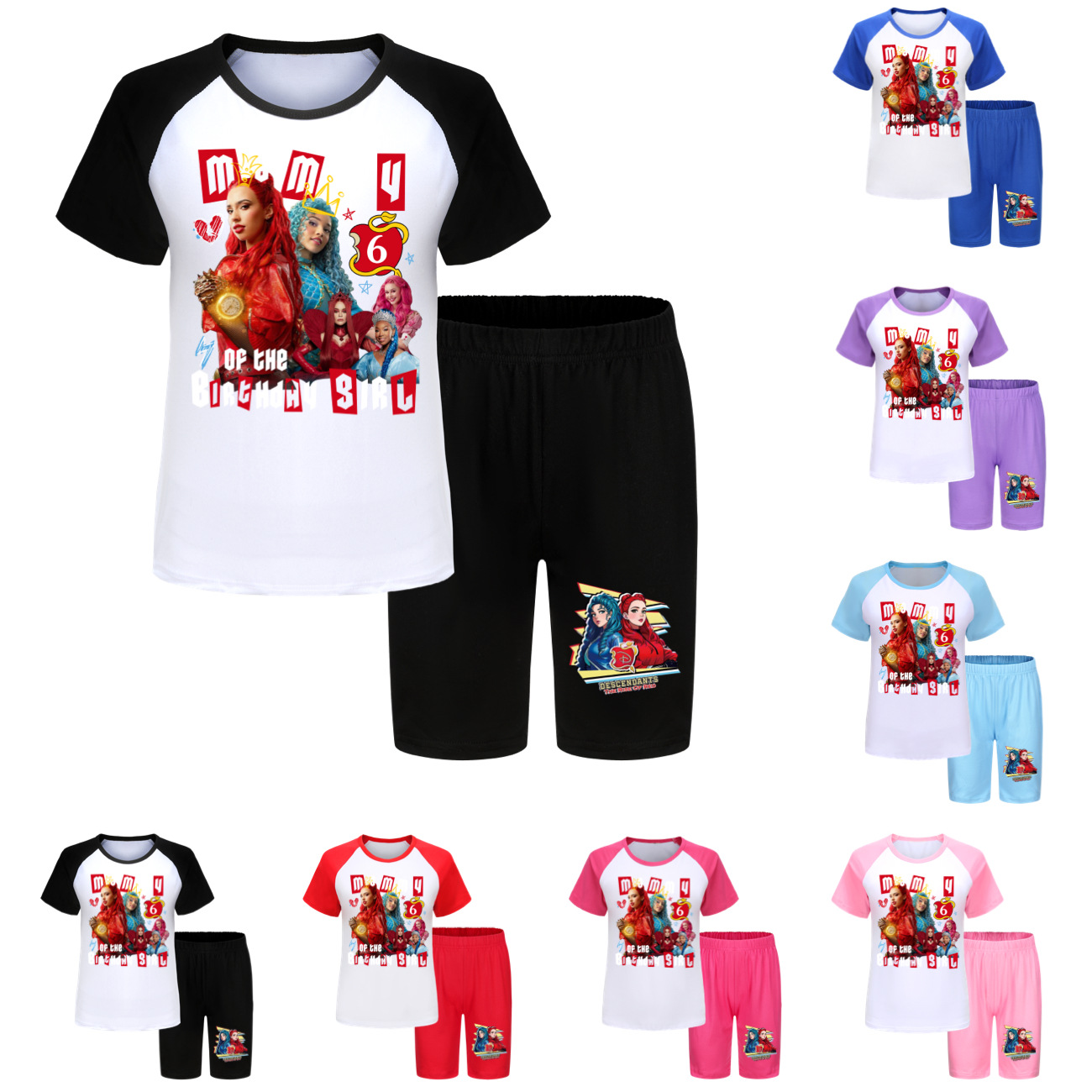 Descendants 4 Kids' T-Shirt & Shorts Summer Pajama Set | Sizes 110-170