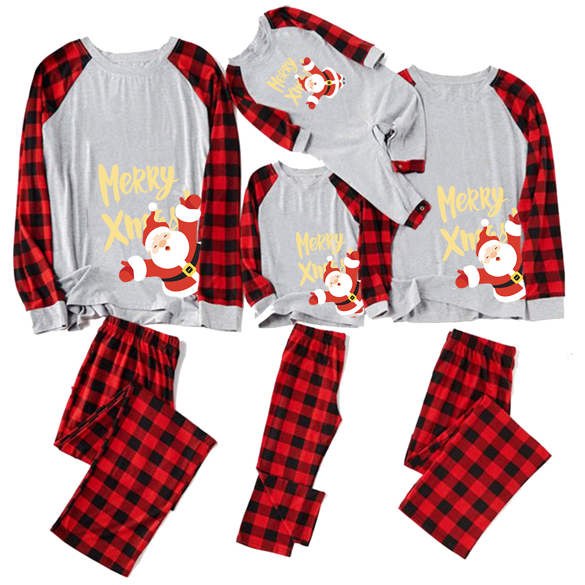 Christmas Family Matching Pajamas – Mother and Child Long-Sleeve Sleepwear Set